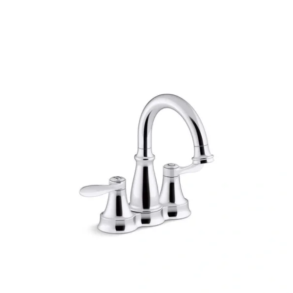 KOHLER Bellera 4 in. Centerset Double-Handle Bathroom Faucet in Polished Chrome T726940349