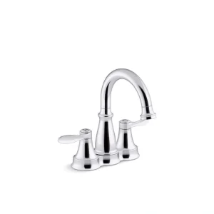 KOHLER Bellera 4 in. Centerset Double-Handle Bathroom Faucet in Polished Chrome T726940436
