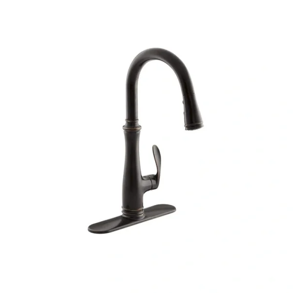 KOHLER Bellera Single-Handle Pull-Down Sprayer Kitchen Faucet with DockNetik and Sweep Spray in Oil-Rubbed Bronze