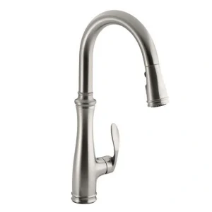 KOHLER Bellera Single-Handle Pull-Down Sprayer Kitchen Faucet with DockNetik and Sweep Spray in Vibrant Stainless