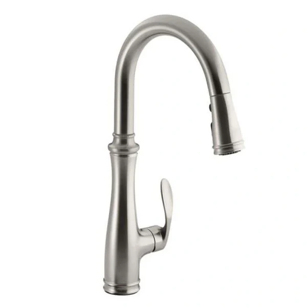 KOHLER Bellera Single-Handle Pull-Down Sprayer Kitchen Faucet with DockNetik and Sweep Spray in Vibrant Stainless