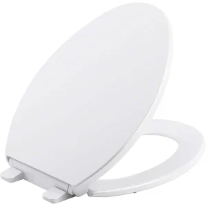 KOHLER Brevia Elongated Closed Front Toilet Seat in White