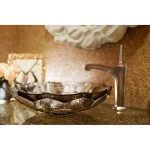 KOHLER Briolette Glass Vessel Sink in Translucent Dew
