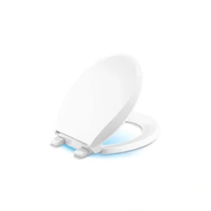 KOHLER Cachet Nightlight QuietClose Round Closed Front Toilet Seat in White