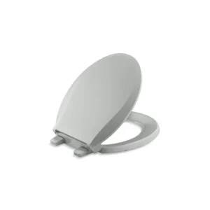 KOHLER Cachet Round Closed Front Toilet Seat in Ice Grey
