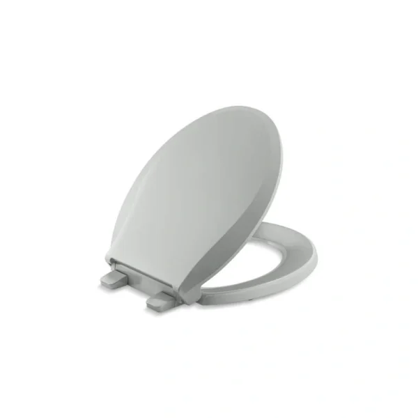 KOHLER Cachet Round Closed Front Toilet Seat in Ice Grey