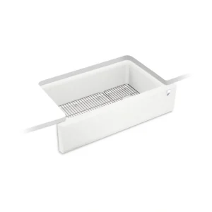 KOHLER Cairn 34 in. Undermount Single Bowl Matte White Engineered Stone Kitchen Sink