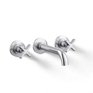KOHLER Castia By Studio McGee 2-Handle Wall-Mount Bathroom Sink Faucet Trim 1.2 GPM in Polished Chrome