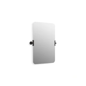 KOHLER Castia By Studio McGee 29.5 in. H x 22.8 in. W Rectangular Framed Wall Mount Bathroom Vanity Mirror in Matte Black