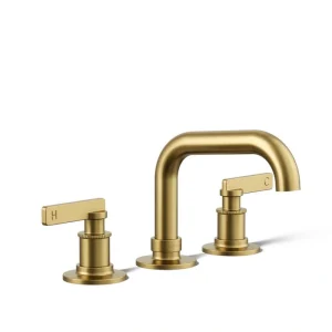 KOHLER Castia By Studio McGee 8 in. Widespread Double-Handle Bathroom Sink Faucet 1.2 GPM in Vibrant Brushed Moderne Brass