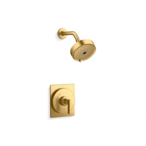 KOHLER Castia By Studio McGee Rite-Temp 1-Handle Shower Trim Kit 2.5 GPM in Vibrant Brushed Moderne Brass