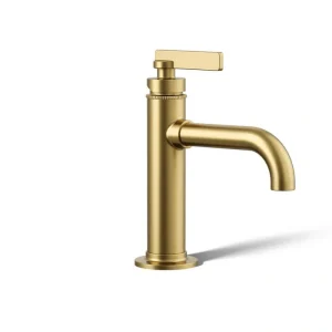 KOHLER Castia By Studio McGee Single-Handle Single-Hole Bathroom Faucet 0.5 GPM in Vibrant Brushed Moderne Brass
