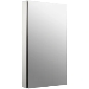 KOHLER Catalan 20.125-in x 36.125-in Recessed Mount Satin Anodized Aluminum Mirrored Medicine Cabinet
