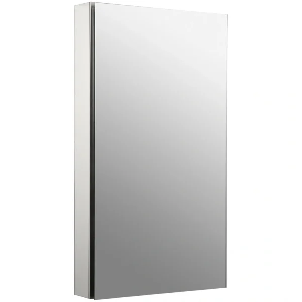 KOHLER Catalan 20.125-in x 36.125-in Recessed Mount Satin Anodized Aluminum Mirrored Medicine Cabinet