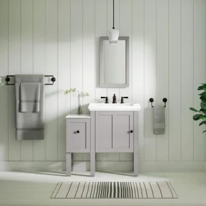 KOHLER Chambly 12.125in. Single Sink Freestanding Mohair Grey Bath Vanity with Stone Stone Top Unassembled
