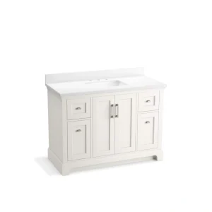 KOHLER Charlemont 49.02in. Single Sink Freestanding White Bath Vanity with White Quartz Top Assembled