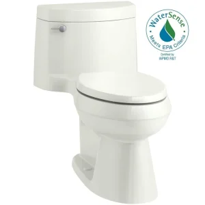KOHLER Cimarron 1-Piece 1.28 GPF Single Flush Elongated Toilet in Dune