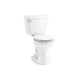 KOHLER Cimarron 12 in. Rough In 2-Piece 1.28 GFP Single Flush Round Toilet in White with Soft Close Seat