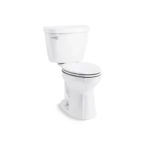 KOHLER Cimarron 12 in. Rough In 2-Piece 1.6 GFP Single Flush Elongated Chair Height Toilet in White, Seat Not Included