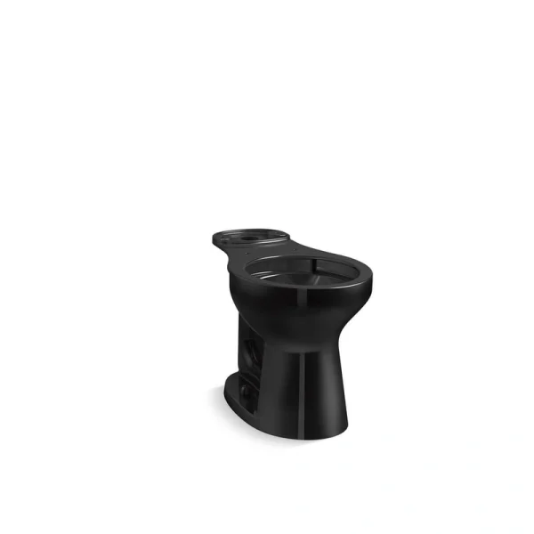 KOHLER Cimarron 12 in. Rough In Round Chair Height Toilet Bowl Only in Black Black, Seat Not Included