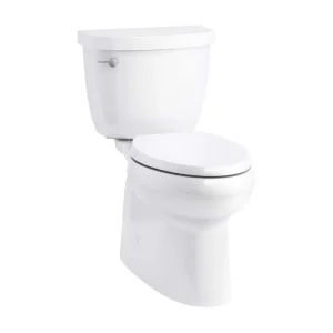 KOHLER Cimarron 12in. Rough In 2-Piece 1.28 GFP Single Flush Elongated Toilet w/ Skirted Trapway in White, Seat Not Included