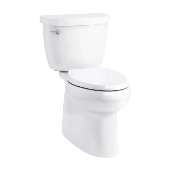 KOHLER Cimarron 12in. Rough In 2-Piece 1.28 GFP Single Flush Elongated Toilet w/ Skirted Trapway in White, Seat Not Included