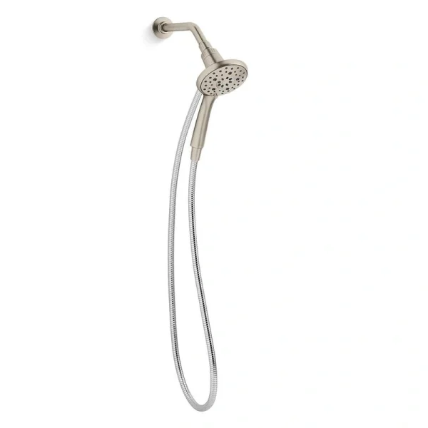 KOHLER Claro 3-Spray Wall Mount Handheld Shower Head 1.75 GPM in Vibrant Brushed Nickel