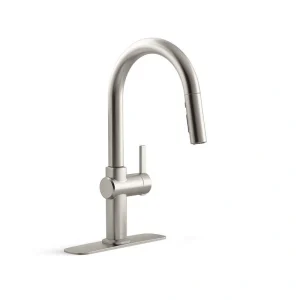KOHLER Clarus Single Handle Pull Down Sprayer Kitchen Faucet in Vibrant Stainless