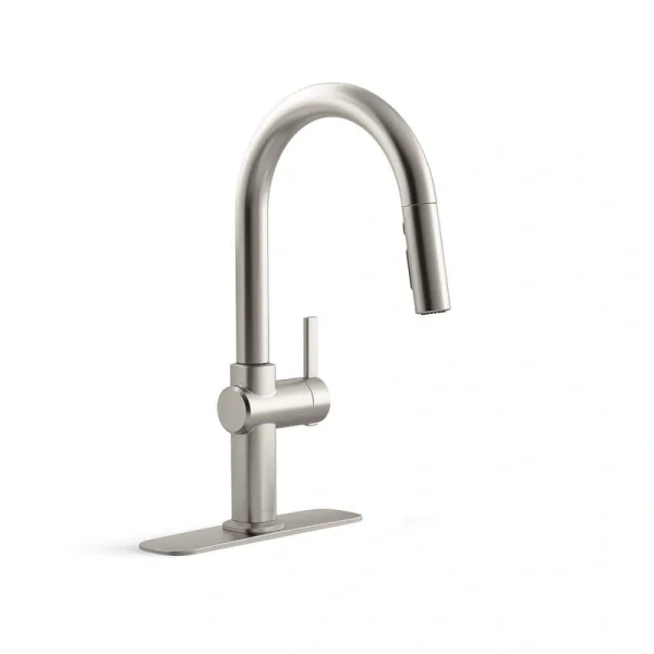 KOHLER Clarus Single Handle Pull Down Sprayer Kitchen Faucet in Vibrant Stainless