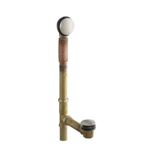 KOHLER Clearflo Brass Toe Tap Bath Drain in Vibrant Brushed Nickel