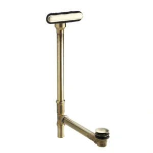 KOHLER Clearflo Slotted Overflow Brass Bath Drain in Vibrant Brushed Nickel