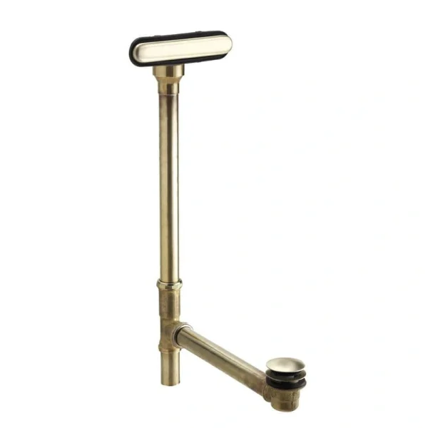 KOHLER Clearflo Slotted Overflow Brass Bath Drain in Vibrant Brushed Nickel