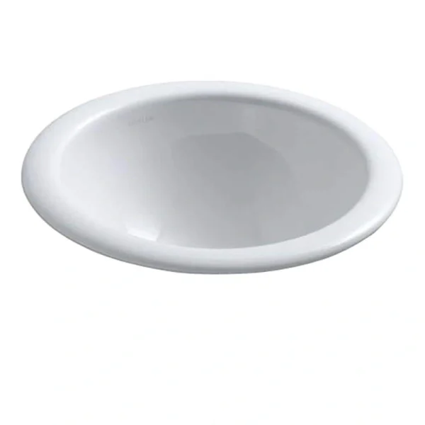 KOHLER Compass 13-1/4 in. Drop-In Vitreous China Bathroom Sink in White with No Overflow