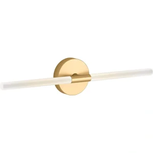KOHLER Components 1-Light Vibrant Brushed Moderne Brass Wall Sconce