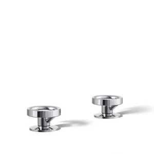 KOHLER Components Bathroom Sink Handles with Industrial Design in Polished Chrome