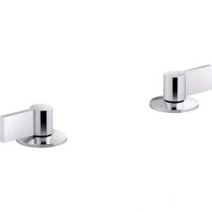 KOHLER Components Deck-Mount Bath Faucet Handles in Polished Chrome T726938537