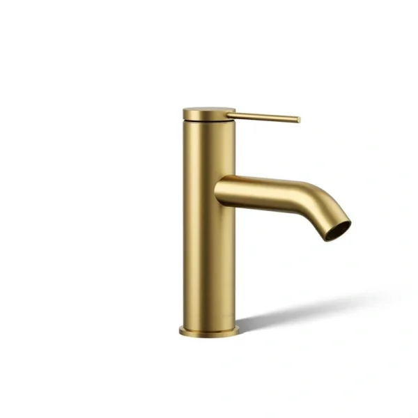 KOHLER Components Single Hole Single-Handle Bathroom Sink Bathroom Faucet in Vibrant Brushed Moderne Brass