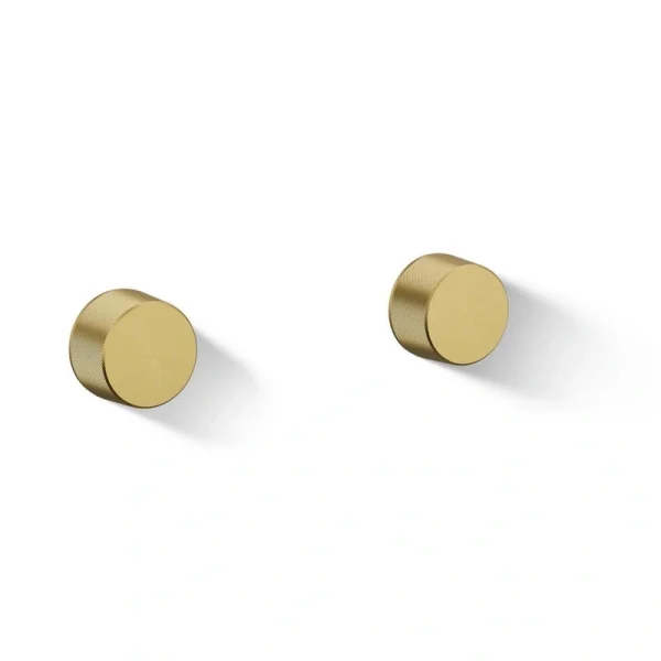 KOHLER Components Wall-Mount 2-Handle Bathroom Sink Faucet Handle Trim with Oyl Design in Vibrant Brushed Moderne Brass