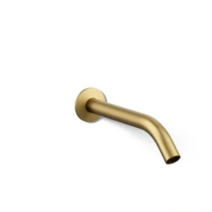 KOHLER Components Wall-Mount Bathroom Sink Faucet Spout with Tube Design in Vibrant Brushed Moderne Brass