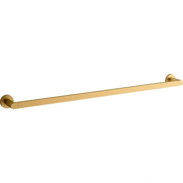 KOHLER Composed 30 in. Wall Mounted Towel Bar in Vibrant Brushed Moderne Brass