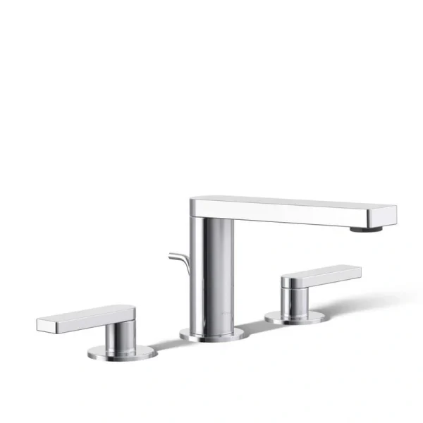 KOHLER Composed 8 in. Widespread 2-Handle Lever Handle Bathroom Faucet with Drain in Polished Chrome