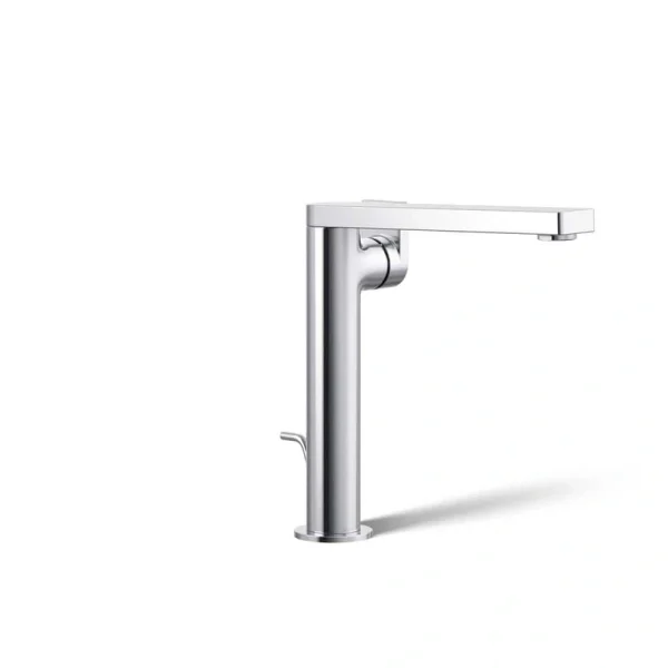 KOHLER Composed Single-Hole Single-Handle Tall Vessel Bathroom Faucet with Lever Handle and Drain in Polished Chrome