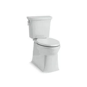 KOHLER Corbelle 12 in. Rough In 2-Piece 1.28 GPF Single Flush Elongated Toilet in Ice Grey Seat Not Included