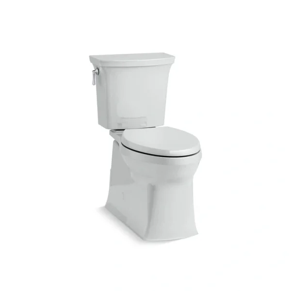 KOHLER Corbelle 12 in. Rough In 2-Piece 1.28 GPF Single Flush Elongated Toilet in Ice Grey Seat Not Included
