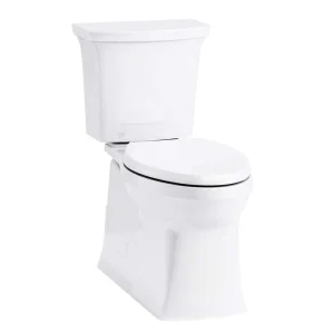 KOHLER Corbelle 12 in. Rough In 2-Piece 1.28 GPF Single Flush Elongated Toilet in White Seat Not Included T726939432