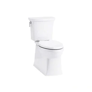KOHLER Corbelle 12 in. Rough In 2-Piece 1.28 GPF Single Flush Elongated Toilet in White Seat Not Included T726940641