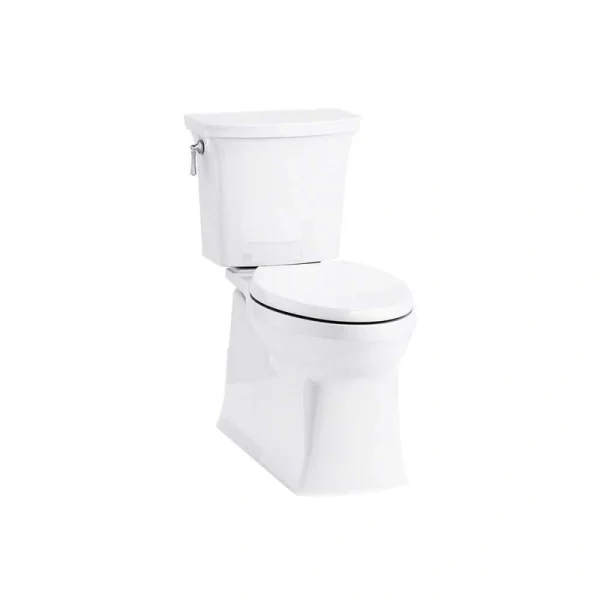 KOHLER Corbelle 12 in. Rough In 2-Piece 1.28 GPF Single Flush Elongated Toilet in White Seat Not Included T726940641
