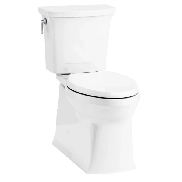 KOHLER Corbelle 12 in. Rough In 2-Piece 1.28 GPF Single Flush Elongated Toilet in White Seat Not Included T726941062