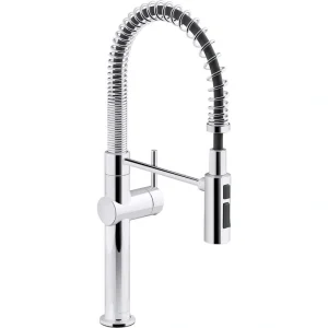 KOHLER Crue Semi-Professional Single-Handle Pull-Down Sprayer Kitchen Faucet in Polished Chrome