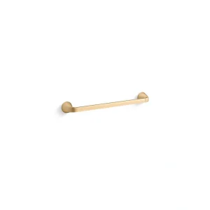 KOHLER Cursiva 18 in. Towel Bar in Vibrant Brushed Moderne Brass